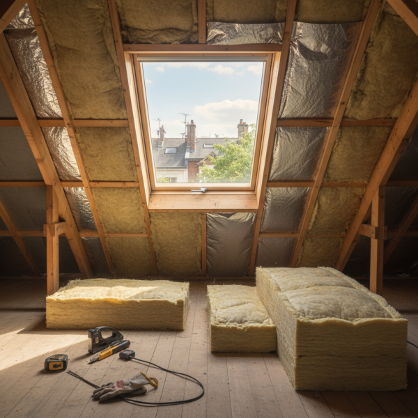 Isolation de toiture à Boulogne-Billancourt : reprise complète de l’isolation sous toiture lors d’une rénovation de couverture sur maison individuelle