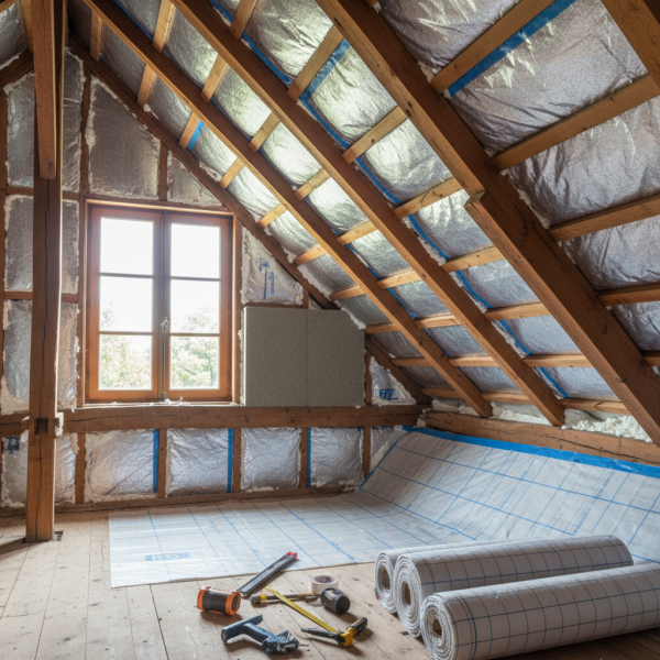 Isolation de toiture à Meudon : amélioration de la performance énergétique par isolation sous rampants lors d’une réfection complète