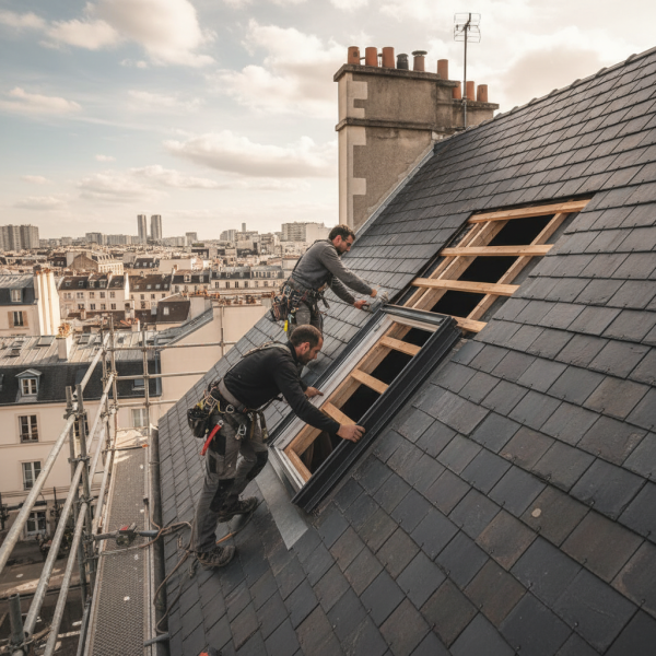 Installation de Velux à Vitry-sur-Seine : remplacement de châssis de toit avec adaptation à la couverture existante