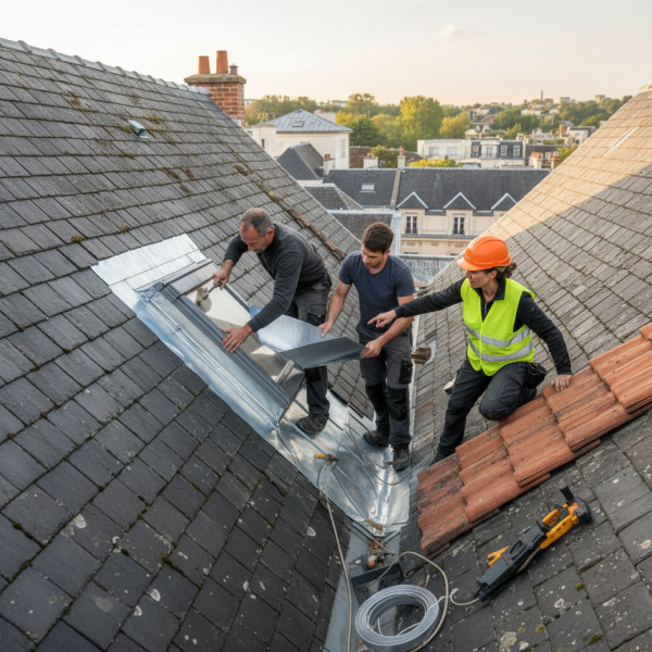 Entreprise de zinguerie à Boulogne-Billancourt : reprise des chéneaux encaissés et correction des défauts d’évacuation sur toiture ancienne